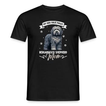Bergamasker Hirtenhund Mama - Männer T-Shirt - Schwarz - Vorne - AI Model Male 178 light (178cm)