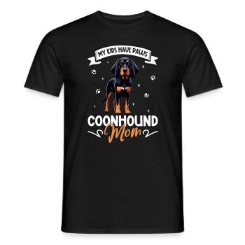 Maman Coonhound noir et beige - T-shirt homme - noir - Devant - AI Model Male 178 light (178cm)