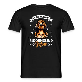 Bloodhound Mama - Männer T-Shirt - Schwarz - Vorne - AI Model Male 178 light (178cm)
