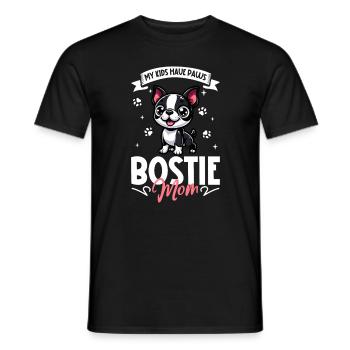 Boston Terrier Mom - Men's T-Shirt - black - Front - AI Model Male 178 light (178cm)