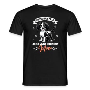 Braque d'Auvergne Mama - Männer T-Shirt - Schwarz - Vorne - AI Model Male 178 light (178cm)