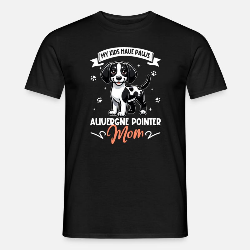 Braque d'Auvergne Mama - Männer T-Shirt - Schwarz