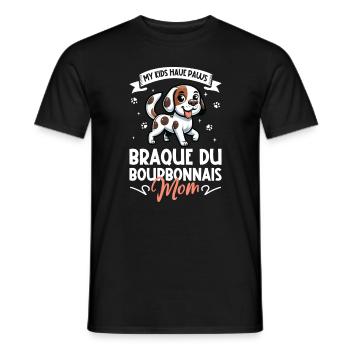 Braque du Bourbonnais Mama - Männer T-Shirt - Schwarz - Vorne - AI Model Male 178 light (178cm)