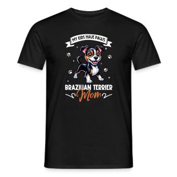 Terrier Brasileiro Mama - T-shirt homme - noir - Devant - AI Model Male 178 light (178cm)
