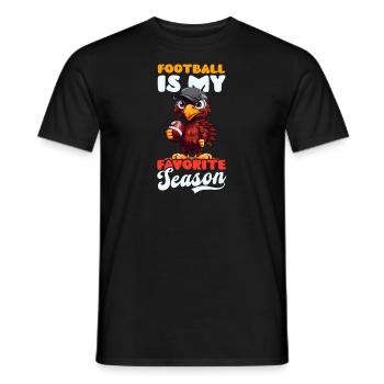 Thanksgiving Football Saison préférée de football - T-shirt homme - noir - Devant - AI Model Male 178 light (178cm)