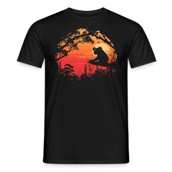 Koala Cute Koala Bear - Men's T-Shirt - black - Front - AI Model Male 178 light (178cm)
