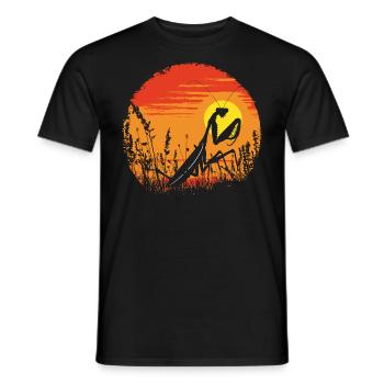 Praying Mantis Insect - Men's T-Shirt - black - Front - AI Model Male 178 light (178cm)