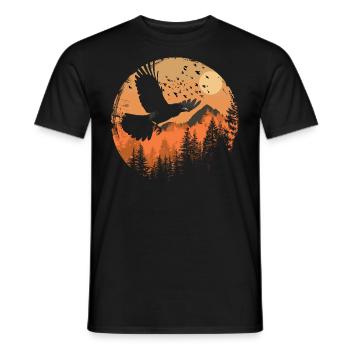 Elster Vogel Vogelzüchter Fliegen - Männer T-Shirt - Schwarz - Vorne - AI Model Male 178 light (178cm)