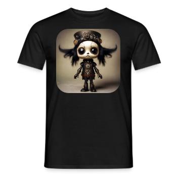 Fille Steampunk Gothique Cool - T-shirt homme - noir - Devant - AI Model Male 178 light (178cm)
