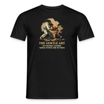 Jiu Jitsu Art Plier Des Vêtements Pendant Que Les Gens Portent - T-shirt homme - noir - Devant - AI Model Male 178 light (178cm)