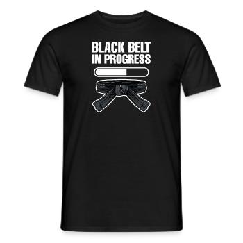 Jiu Jitsu Black Belt In Progress - Men's T-Shirt - black - Front - AI Model Male 178 light (178cm)