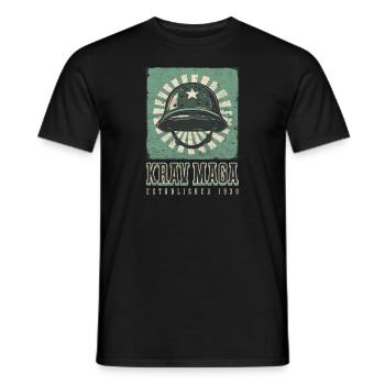 Krav Maga Gegründet 1930 - Männer T-Shirt - Schwarz - Vorne - AI Model Male 178 light (178cm)