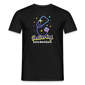 L&D-Krankenschwester liefert Liebe und Fürsorge - Männer T-Shirt - Schwarz - Vorne - AI Model Male 178 light (178cm)