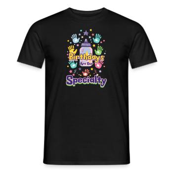 L&D Krankenschwesterngeburtstage sind unsere Spezialität - Männer T-Shirt - Schwarz - Vorne - AI Model Male 178 light (178cm)