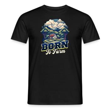Landwirt, der auf dem Bauernhof geboren ist - Männer T-Shirt - Schwarz - Vorne - AI Model Male 178 light (178cm)