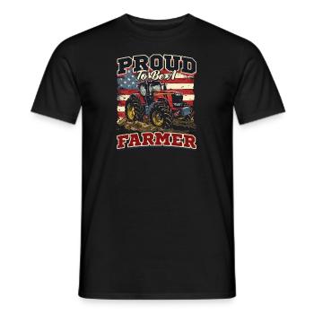 Landwirt ist stolz darauf, ein Landwirt zu sein - Männer T-Shirt - Schwarz - Vorne - AI Model Male 178 light (178cm)