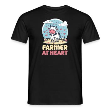 Farmer Farmer im Herzen - Männer T-Shirt - Schwarz - Vorne - AI Model Male 178 light (178cm)