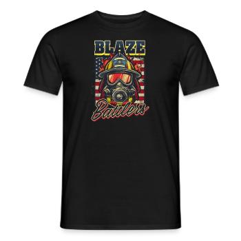Pompiers forestiers : Lutteurs contre les incendies - T-shirt homme - noir - Devant - AI Model Male 178 light (178cm)