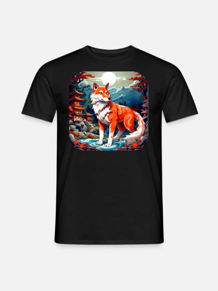 Asian Fox - Men's T-Shirt - black