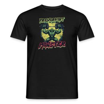 Pre Workout Preworkout Monster - Männer T-Shirt - Schwarz - Vorne - AI Model Male 178 light (178cm)