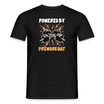Pré-entraînement propulsé par Preworkout - T-shirt homme - noir - Devant - AI Model Male 178 light (178cm)
