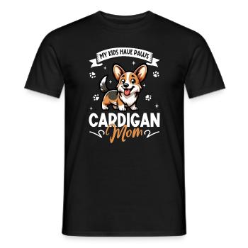 Welsh Corgi Cardigan Mama - T-shirt homme - noir - Devant - AI Model Male 178 light (178cm)
