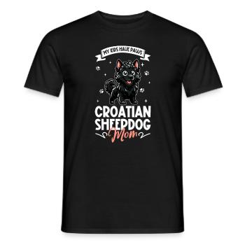 Maman berger croate - T-shirt homme - noir - Devant - AI Model Male 178 light (178cm)