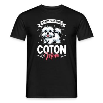Coton de Tulear Mama - T-shirt homme - noir - Devant - AI Model Male 178 light (178cm)