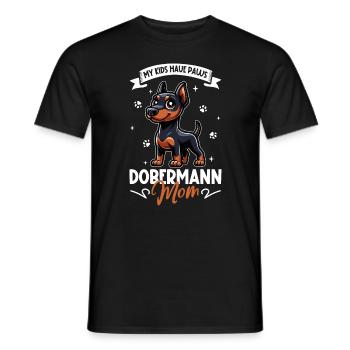 Doberman Mom - Men's T-Shirt - black - Front - AI Model Male 178 light (178cm)