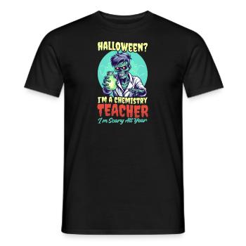 Halloween-Chemielehrer das ganze Jahr über gruselig - Männer T-Shirt - Schwarz - Vorne - AI Model Male 178 light (178cm)