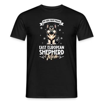 Eastern European Shepherd Mama - Men's T-Shirt - black - Front - AI Model Male 178 light (178cm)