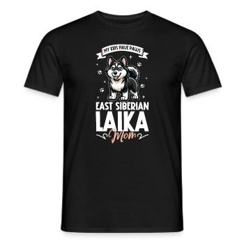 East Siberian Laika Mama - Men's T-Shirt - black - Front - AI Model Male 178 light (178cm)