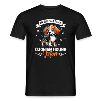 Estnische Bracke Mama - Männer T-Shirt - Schwarz - Vorne - AI Model Male 178 light (178cm)
