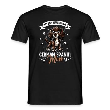 German Quail Dog Mom - Men's T-Shirt - black - Front - AI Model Male 178 light (178cm)