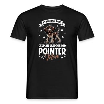 Maman allemande à poil dur - T-shirt homme - noir - Devant - AI Model Male 178 light (178cm)