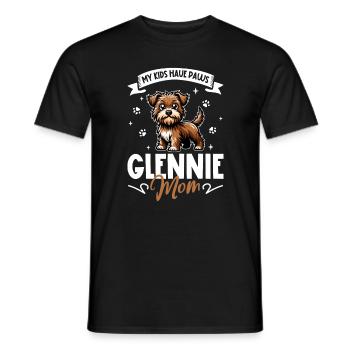 Irish Glen of Imaal Terrier Mama - Männer T-Shirt - Schwarz - Vorne - AI Model Male 178 light (178cm)