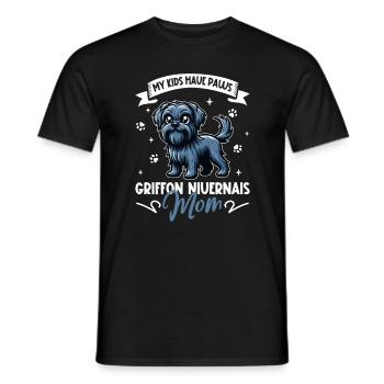 Griffon Nivernais, Maman - T-shirt homme - noir - Devant - AI Model Male 178 light (178cm)