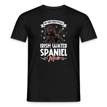 Irish Water Spaniel Mom - Men's T-Shirt - black - Front - AI Model Male 178 light (178cm)