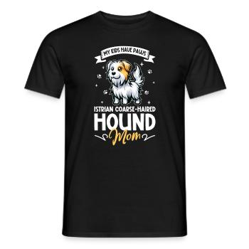 Rough-haired Istrian Hound Mom - Men's T-Shirt - black - Front - AI Model Male 178 light (178cm)