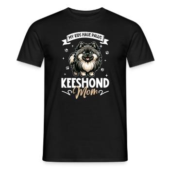 Wolfsspitz Mama - Männer T-Shirt - Schwarz - Vorne - AI Model Male 178 light (178cm)