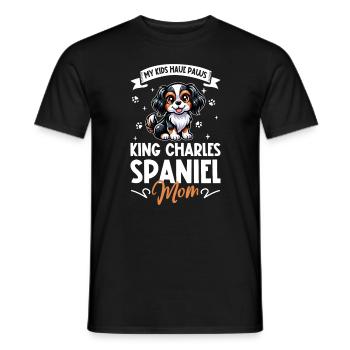 King Charles Spaniel Mama - Männer T-Shirt - Schwarz - Vorne - AI Model Male 178 light (178cm)