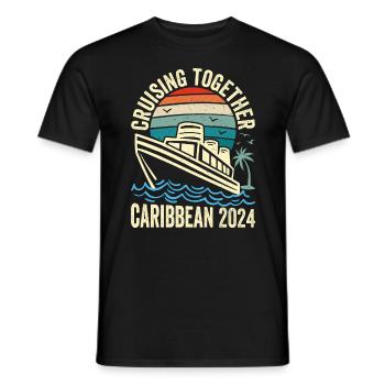 Kreuzfahrt in die Karibik 2024 - Männer T-Shirt - Schwarz - Vorne - AI Model Male 178 light (178cm)