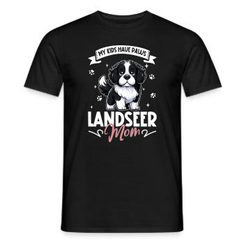 Landseer Mama - T-shirt homme - noir - Devant - AI Model Male 178 light (178cm)