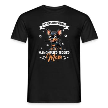 Manchester Terrier Mom - Men's T-Shirt - black - Front - AI Model Male 178 light (178cm)