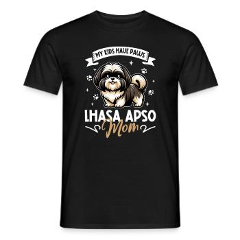 Lhasa Apso Mama - Männer T-Shirt - Schwarz - Vorne - AI Model Male 178 light (178cm)