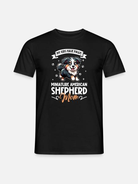 Miniature American Shepherd Mom - Men's T-Shirt - black