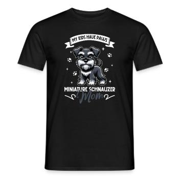 Maman Schnauzer nain - T-shirt homme - noir - Devant - AI Model Male 178 light (178cm)
