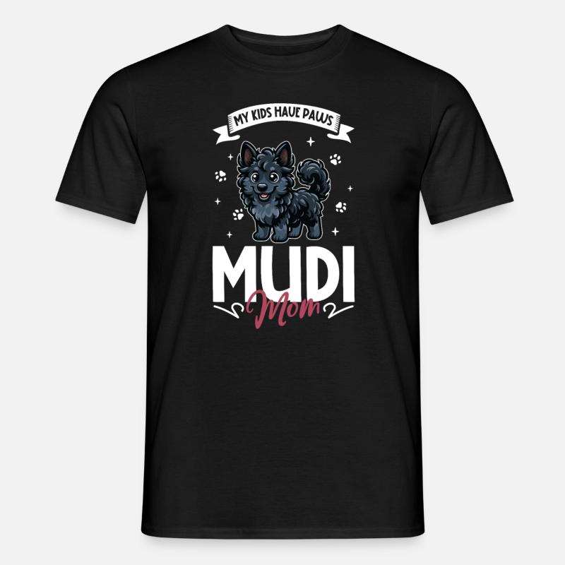 Mudi Mama - Männer T-Shirt - Schwarz