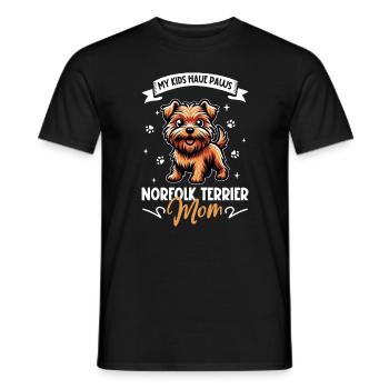Norfolk Terrier Maman - T-shirt homme - noir - Devant - AI Model Male 178 light (178cm)