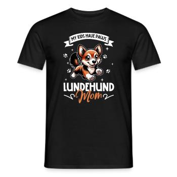 Norvégien Lundehund Mama - T-shirt homme - noir - Devant - AI Model Male 178 light (178cm)